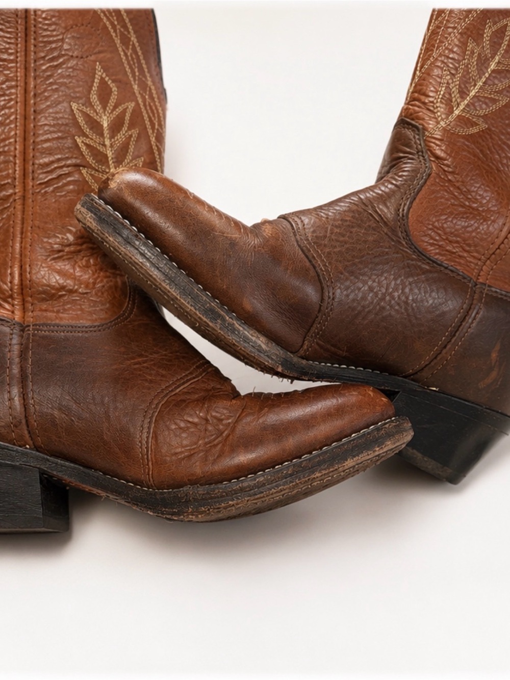 Women’s western cowgirl Boots size 10M - Double H two tone leather - Picture 8 of 11